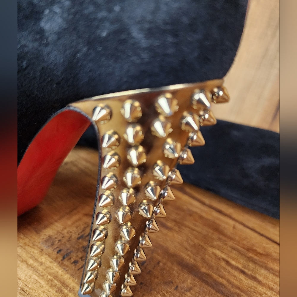 Christian Louboutin Black Suede Taclou Knee High Boots - Picture 10 of 15